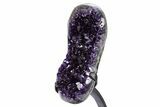 Amethyst Geode With Metal Stand - Uruguay #306889-2